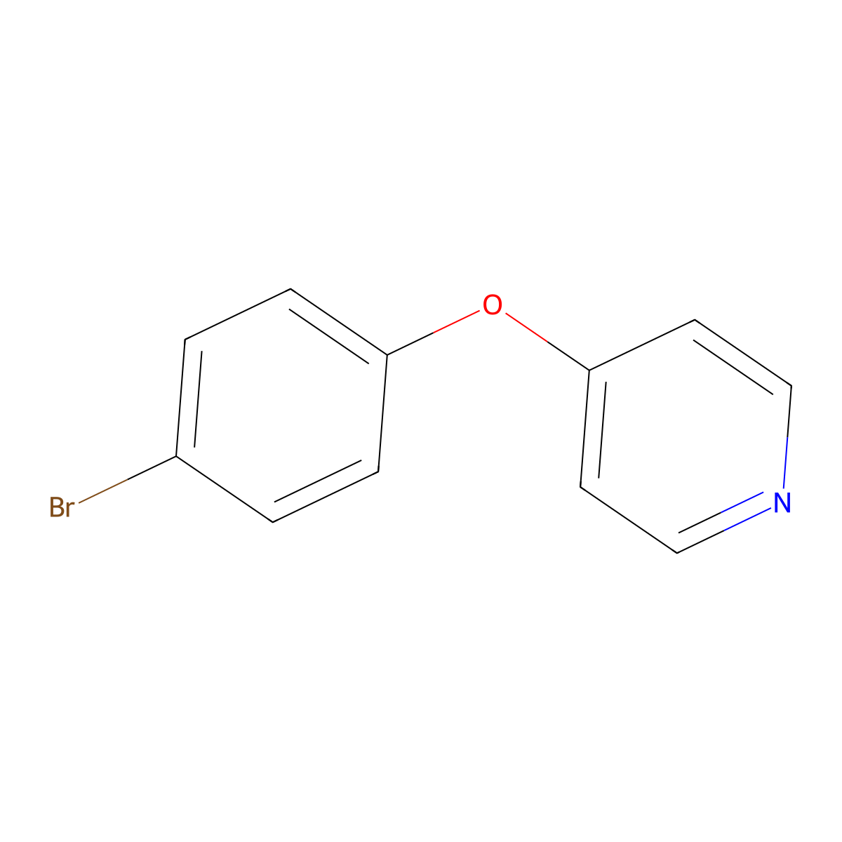 4-(4-Bromophenoxy)pyridine molecular structure, CAS 33349-54-1