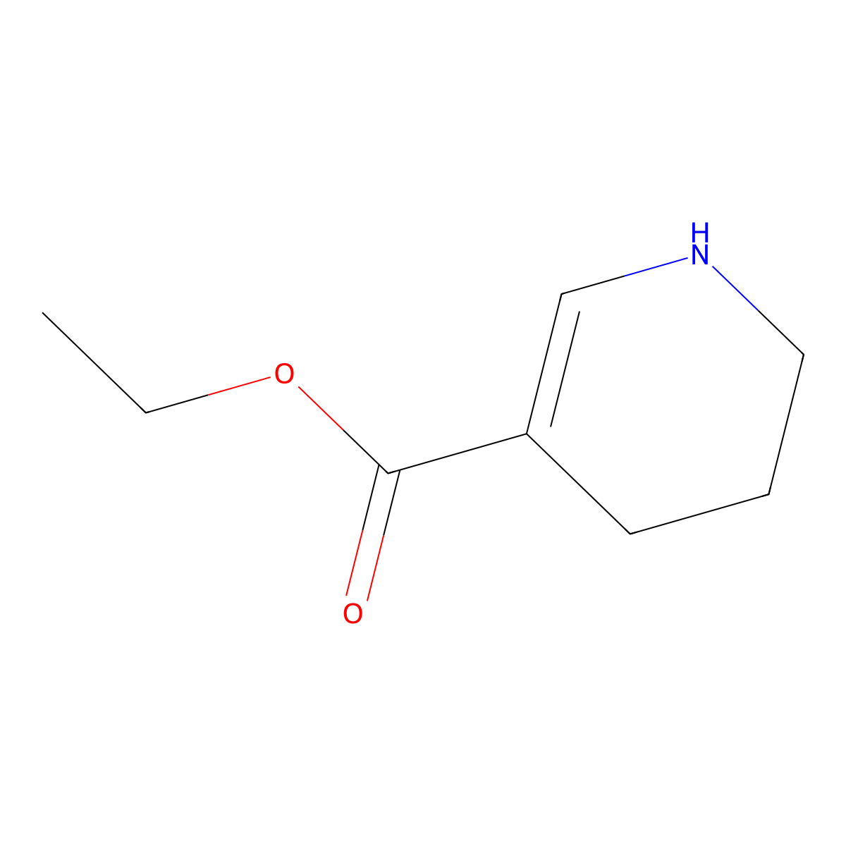 Ethyl 1,4,5,6-tetrahydropyridine-3-carboxylate molecular structure, CAS 3335-05-5