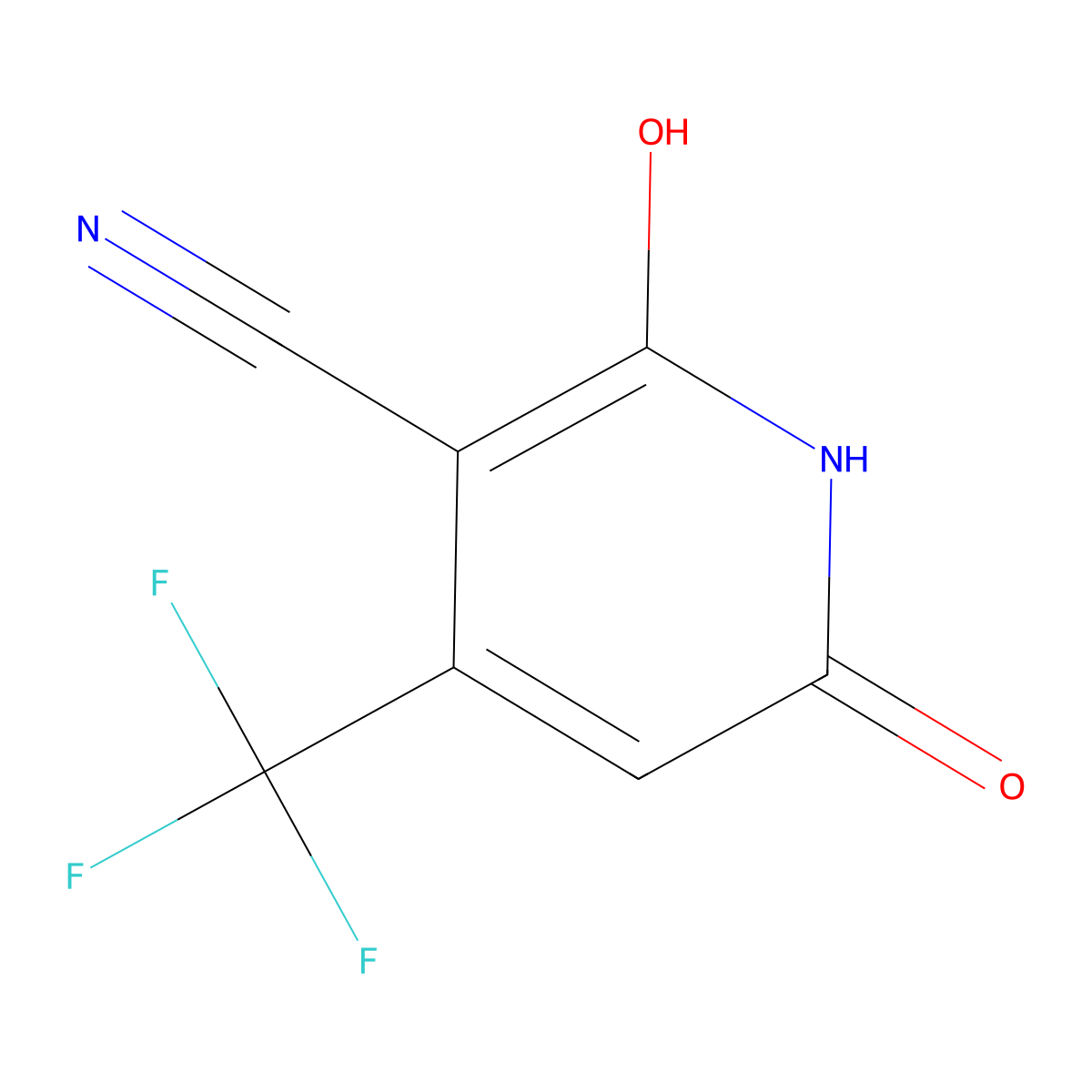2,6-Dihydroxy-4-(trifluoromethyl)nicotinonitrile molecular structure, CAS 3335-46-4