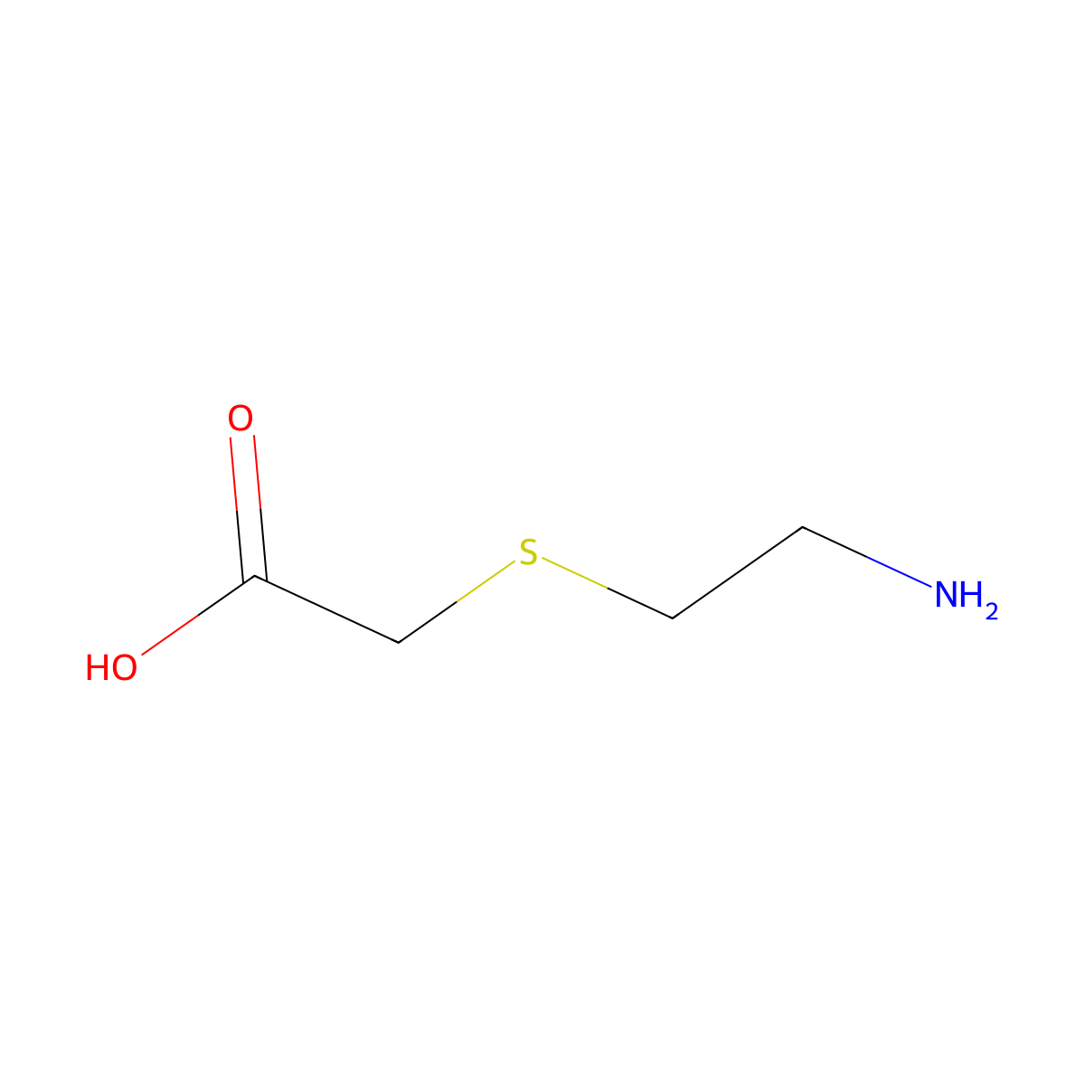 2-((2-Aminoethyl)thio)acetic acid molecular structure, CAS 3335-52-2