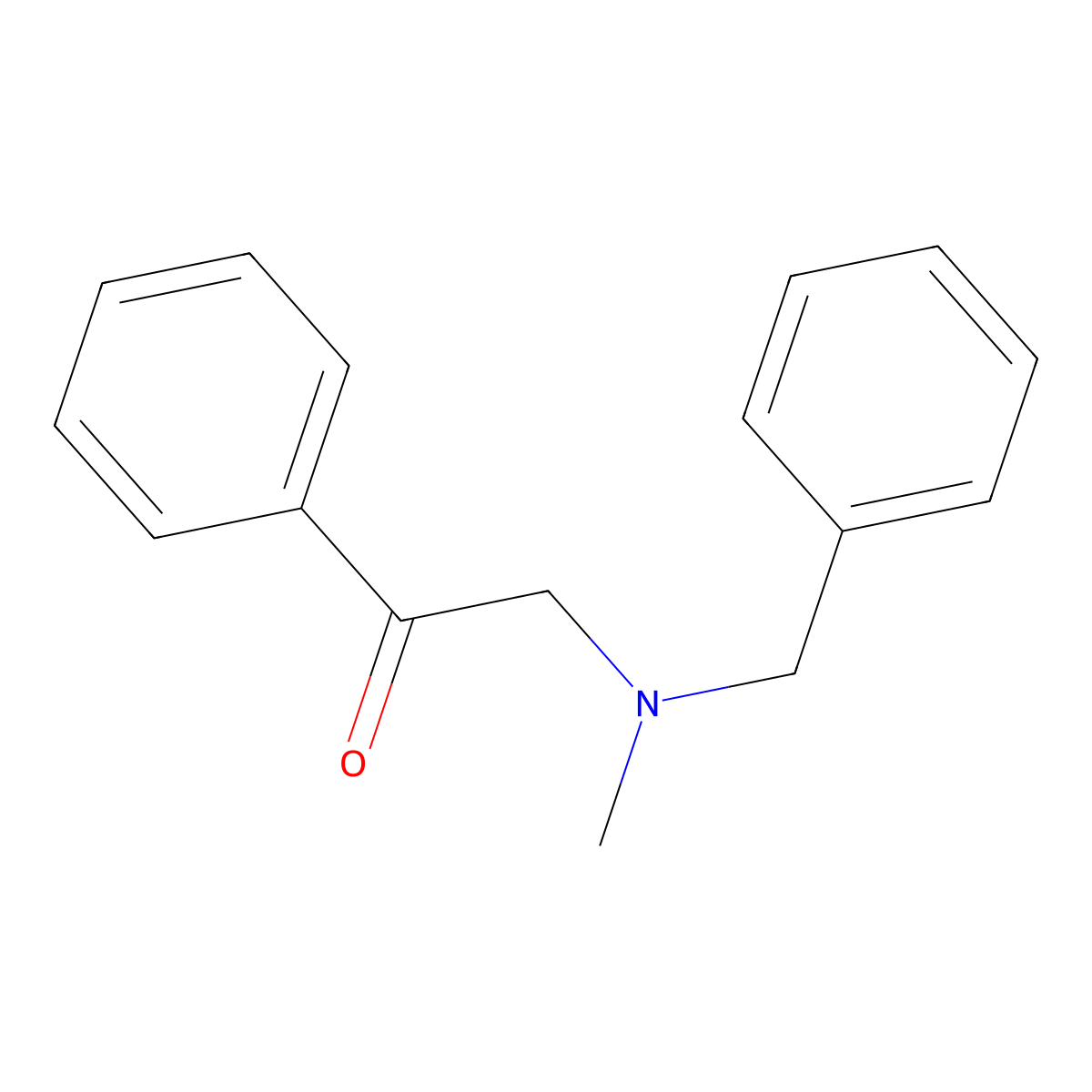 2-[Benzyl(methyl)amino]-1-phenylethanone molecular structure, CAS 33350-26-4