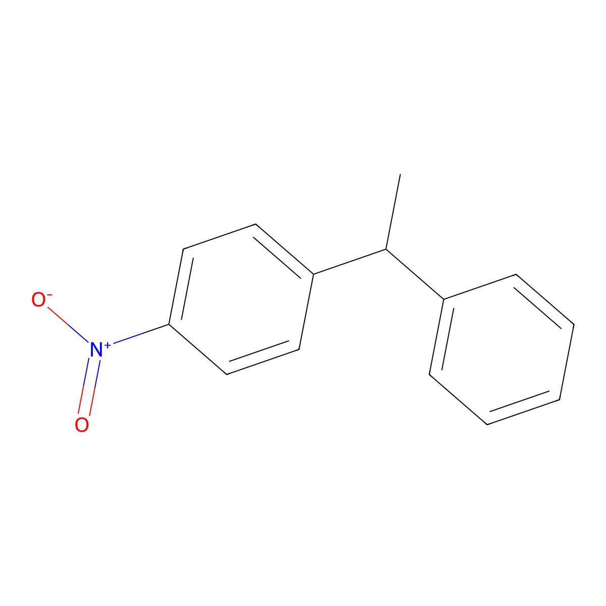 1-Nitro-4-(1-phenylethyl)benzene molecular structure, CAS 33350-74-2