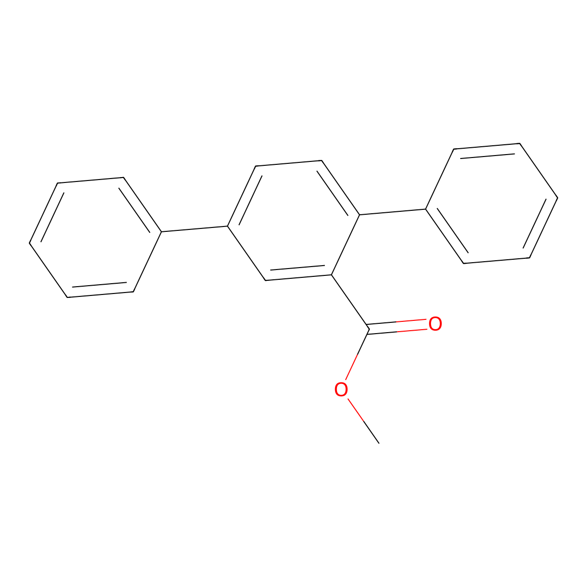 Methyl 4-phenyl-[1,1'-biphenyl]-3-carboxylate molecular structure, CAS 33351-11-0