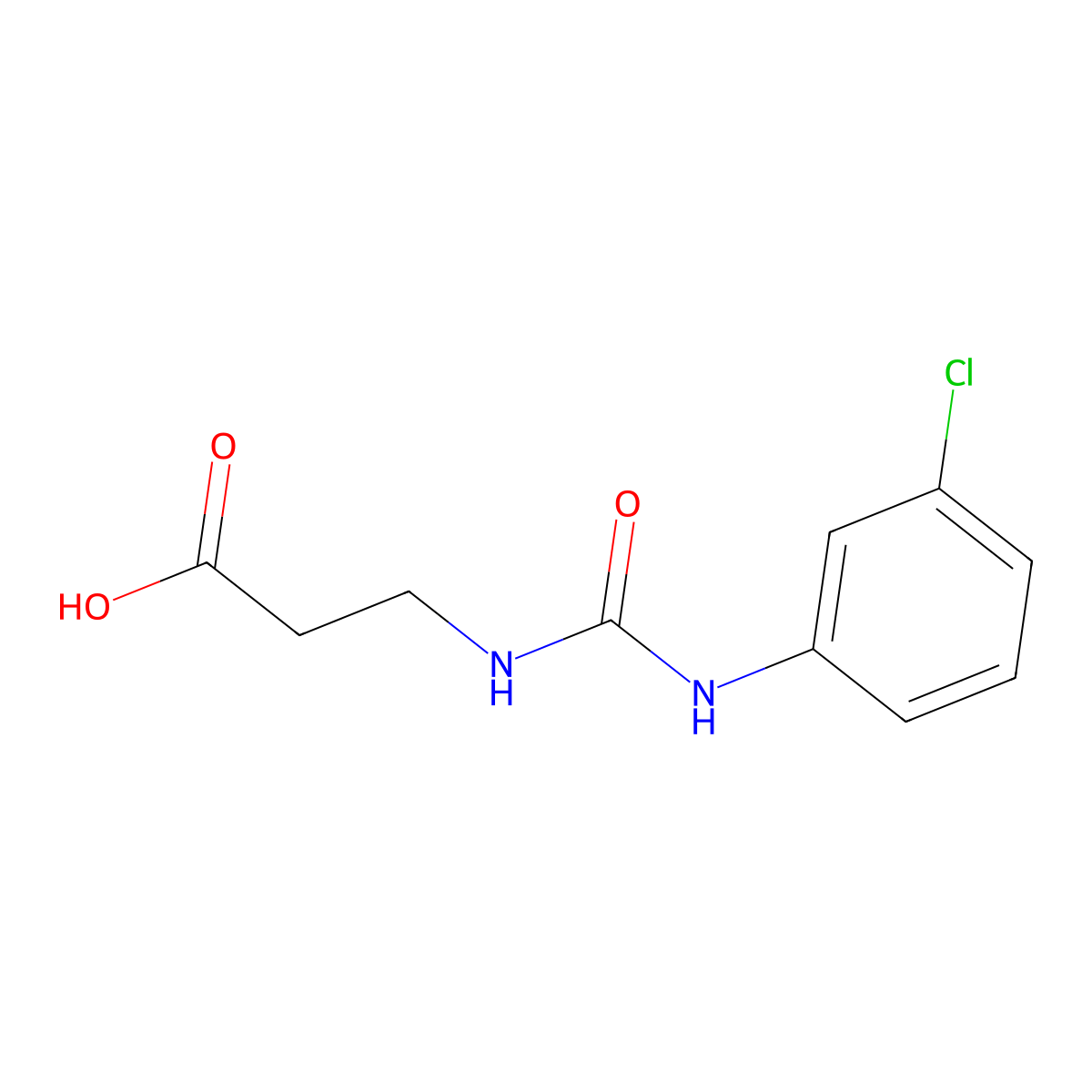 3-{[(3-Chloroanilino)carbonyl]amino}propanoic acid molecular structure, CAS 33351-33-6