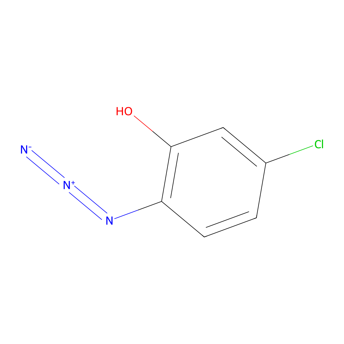 2-Azido-5-chlorophenol molecular structure, CAS 33354-56-2