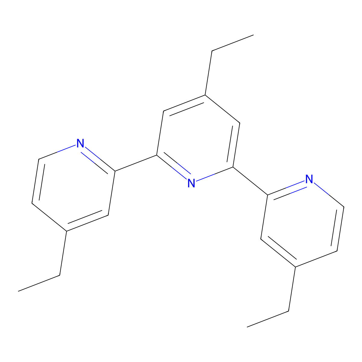 4,4',4''-Triethyl-2,2':6',2''-terpyridine molecular structure, CAS 33354-77-7