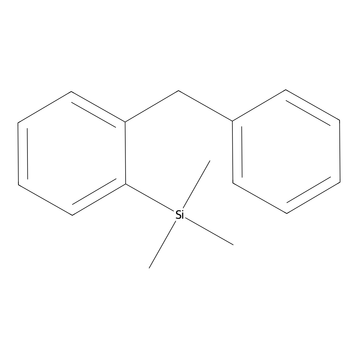 1-(Phenylmethyl)-2-(trimethylsilyl)benzene molecular structure, CAS 33356-47-7