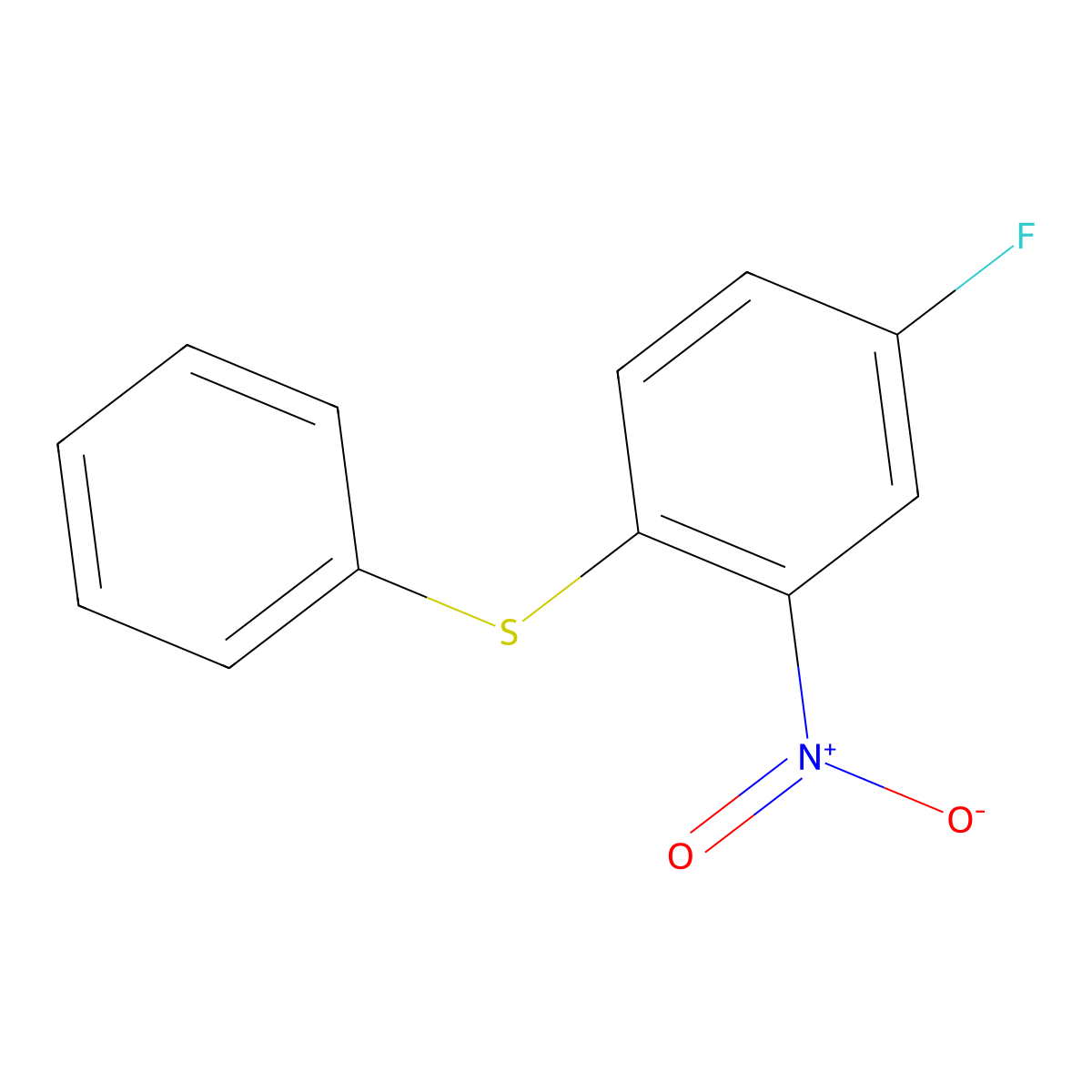 (4-Fluoro-2-nitrophenyl)(phenyl)sulfane molecular structure, CAS 33358-34-8