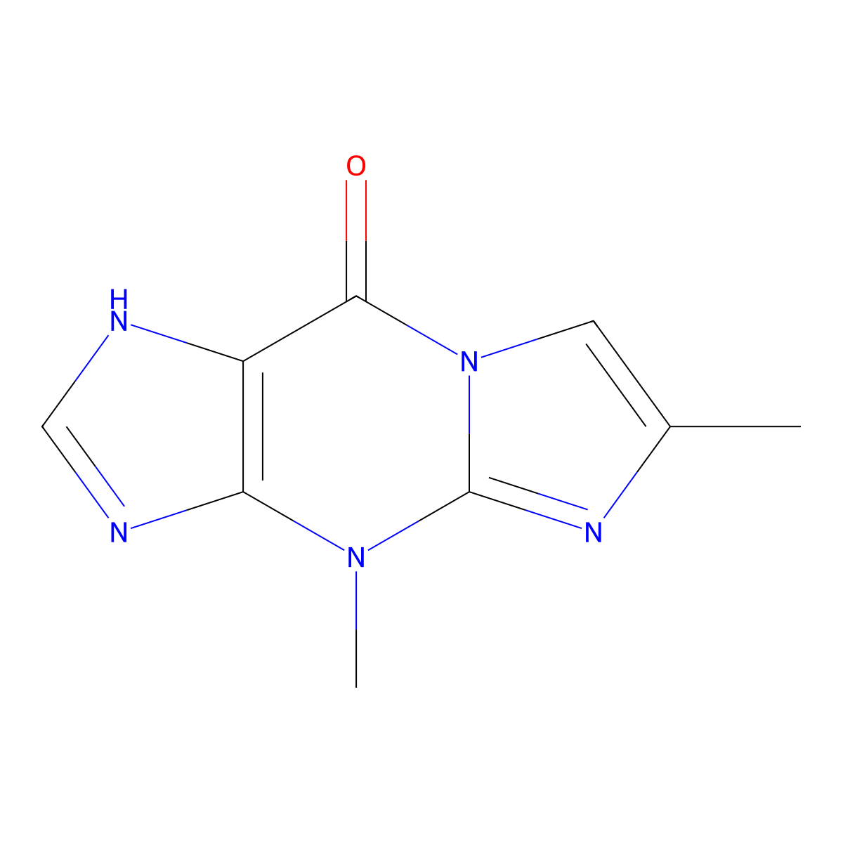 4,9-dihydro-4,6-dimethyl-9-oxo-1H-imidazo(1,2-a)purine molecular structure, CAS 33359-03-4