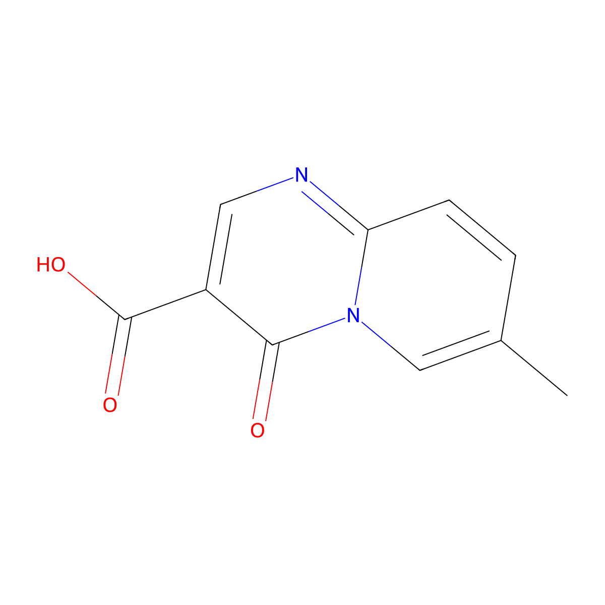 7-methyl-4-oxo-4H-pyrido[1,2-a]pyrimidine-3-carboxylic acid molecular structure, CAS 33359-68-1