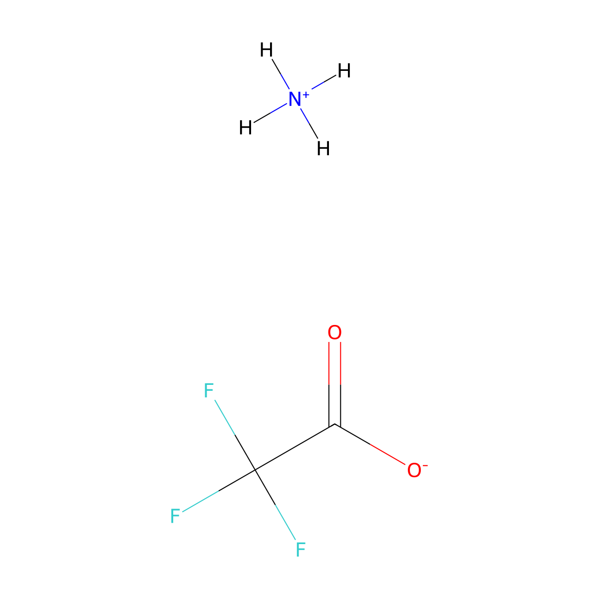 Ammonium trifluoroacetate molecular structure, CAS 3336-58-1