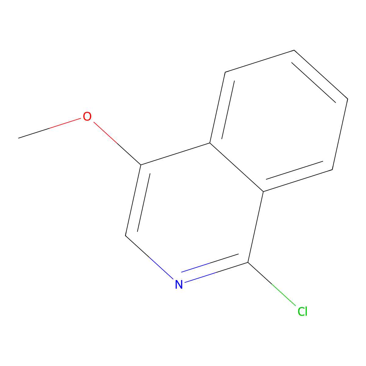 1-Chloro-4-methoxyisoquinoline molecular structure, CAS 3336-60-5