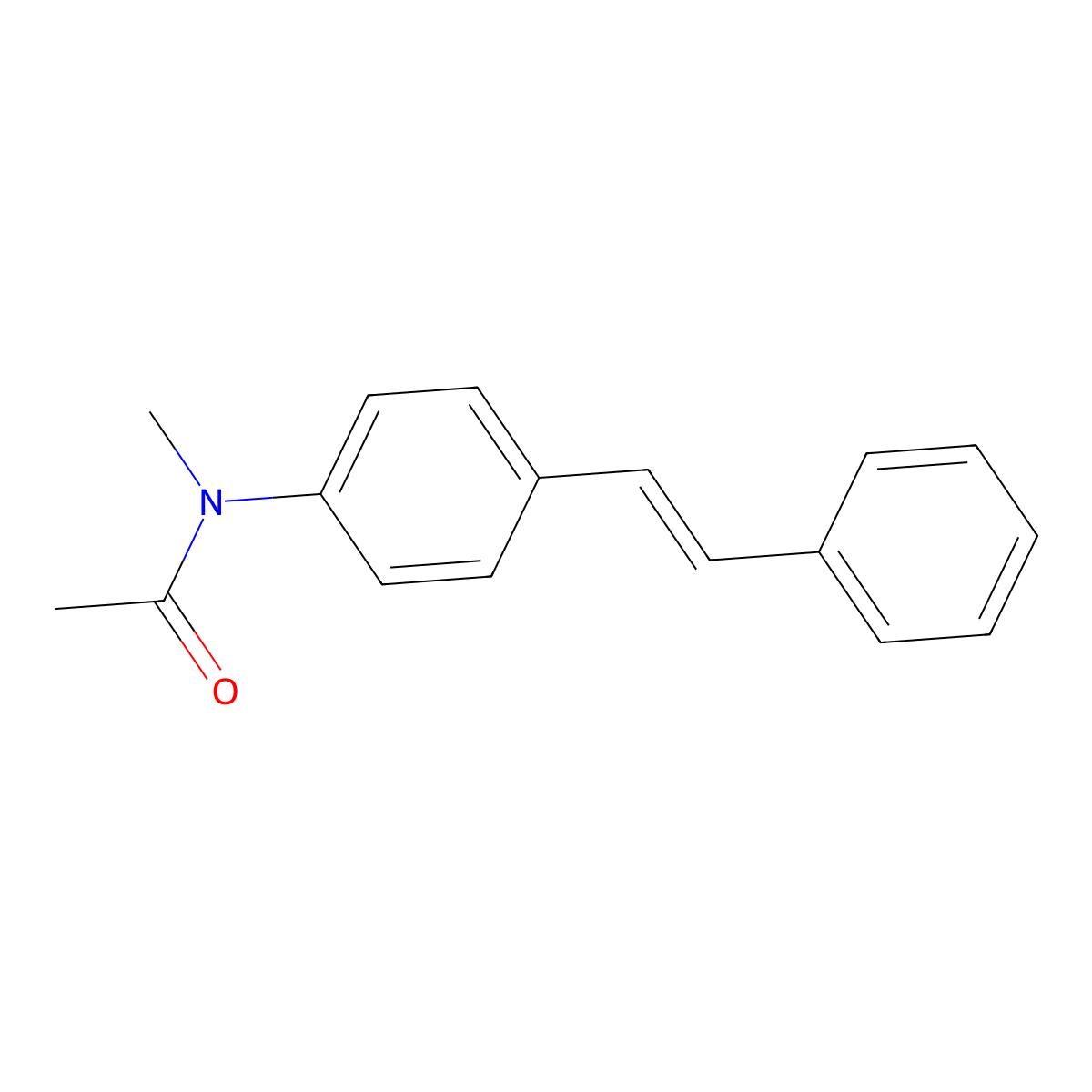 (E)-N-Methyl-4'-styrylacetanilide molecular structure, CAS 33365-46-7