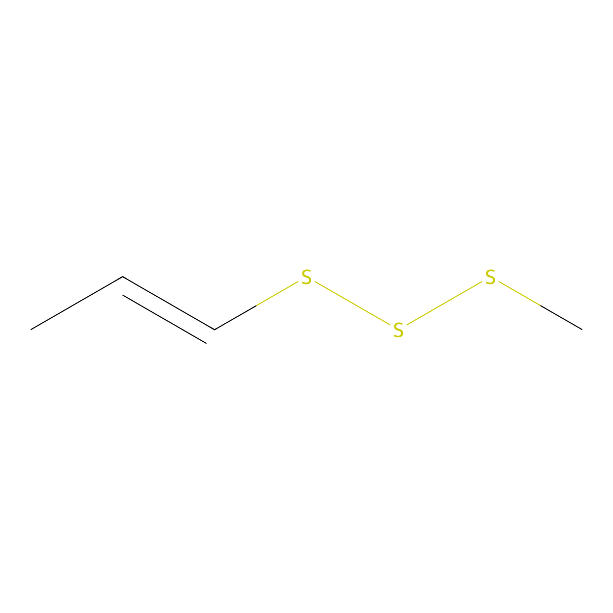 1-Methyl-3-(prop-1-EN-1-YL)trisulfane molecular structure, CAS 33368-80-8