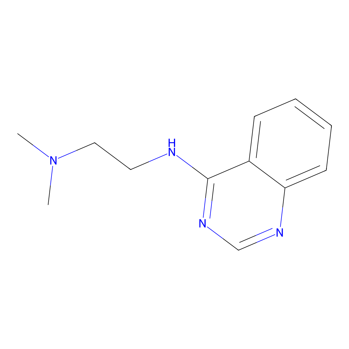 N1,N1-dimethyl-N2-4-quinazolinyl-1,2-ethanediamine molecular structure, CAS 3337-87-9