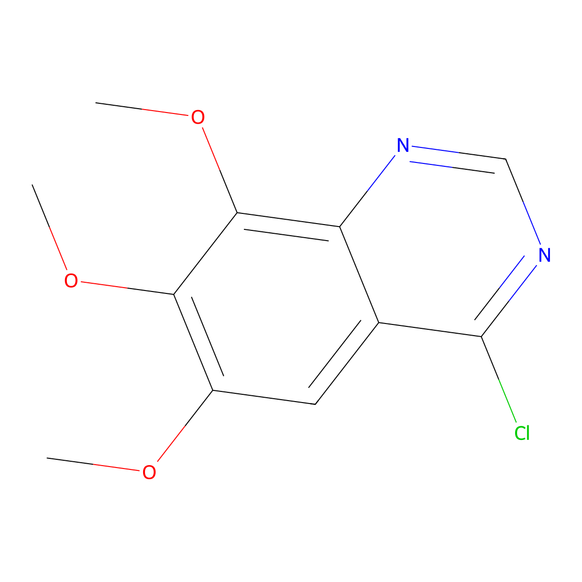 4-Chloro-6,7,8-trimethoxyquinazoline molecular structure, CAS 33371-00-5