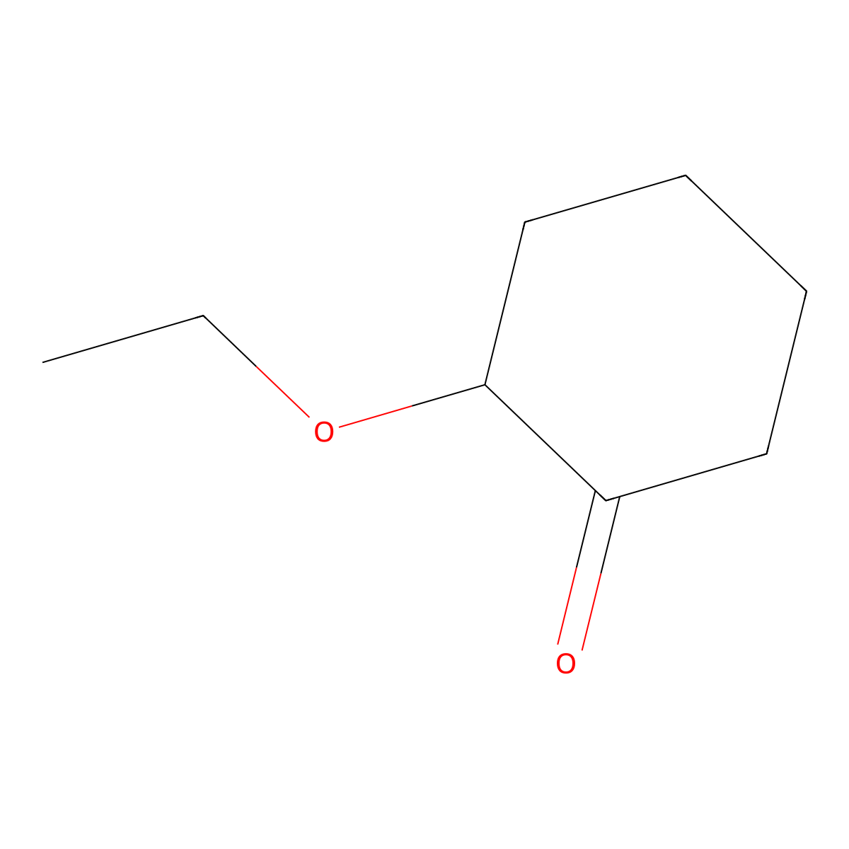 2-Ethoxycyclohexanone molecular structure, CAS 33371-97-0