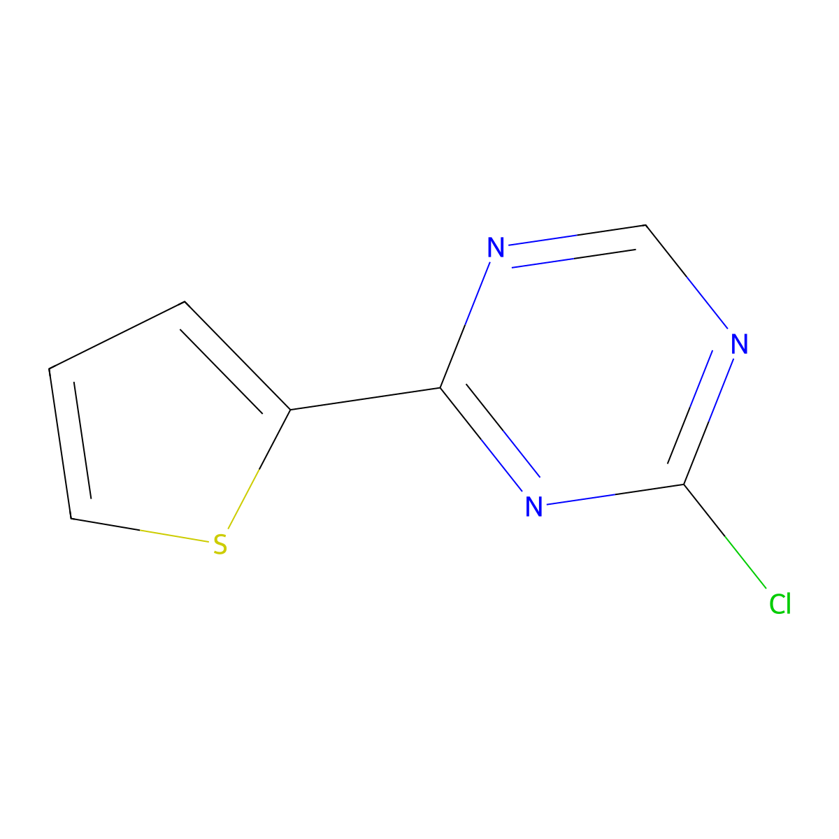 2-Chloro-4-thiophen-2-yl-1,3,5-triazine molecular structure, CAS 333737-07-8