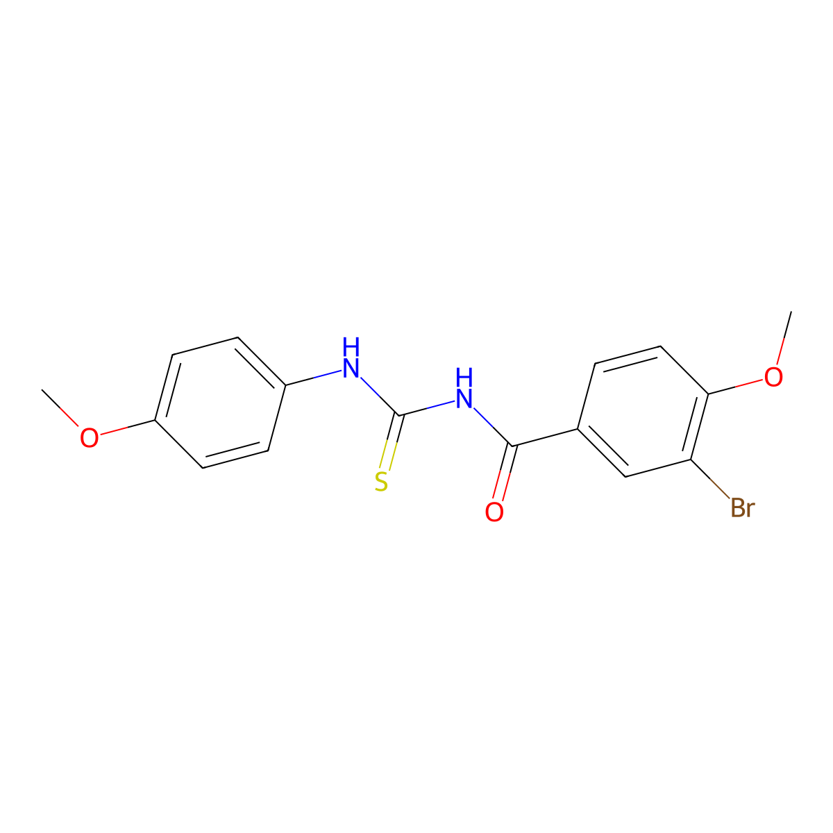 N-(3-bromo-4-methoxybenzoyl)-N'-(4-methoxyphenyl)thiourea molecular structure, CAS 333738-33-3