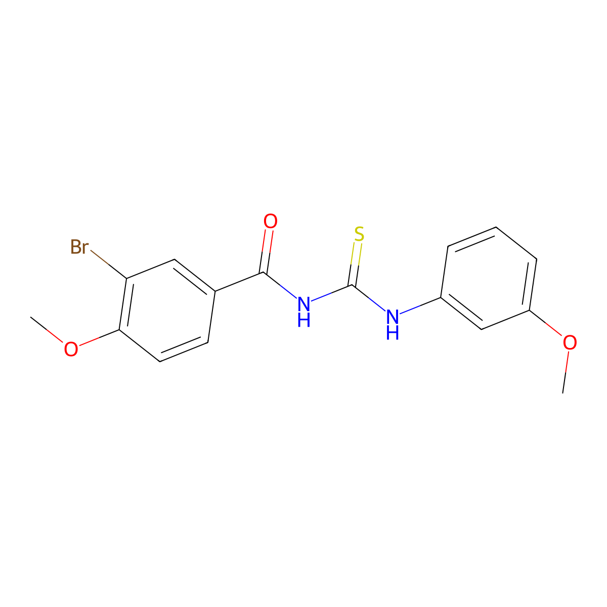 3-bromo-4-methoxy-N-[(3-methoxyphenyl)carbamothioyl]benzamide molecular structure, CAS 333738-34-4
