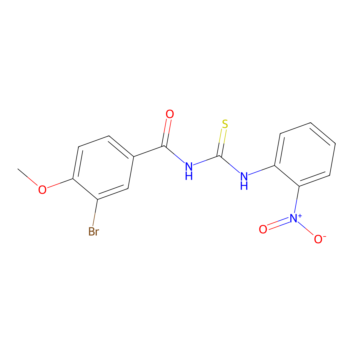 3-bromo-4-methoxy-N-[(2-nitrophenyl)carbamothioyl]benzamide molecular structure, CAS 333738-39-9