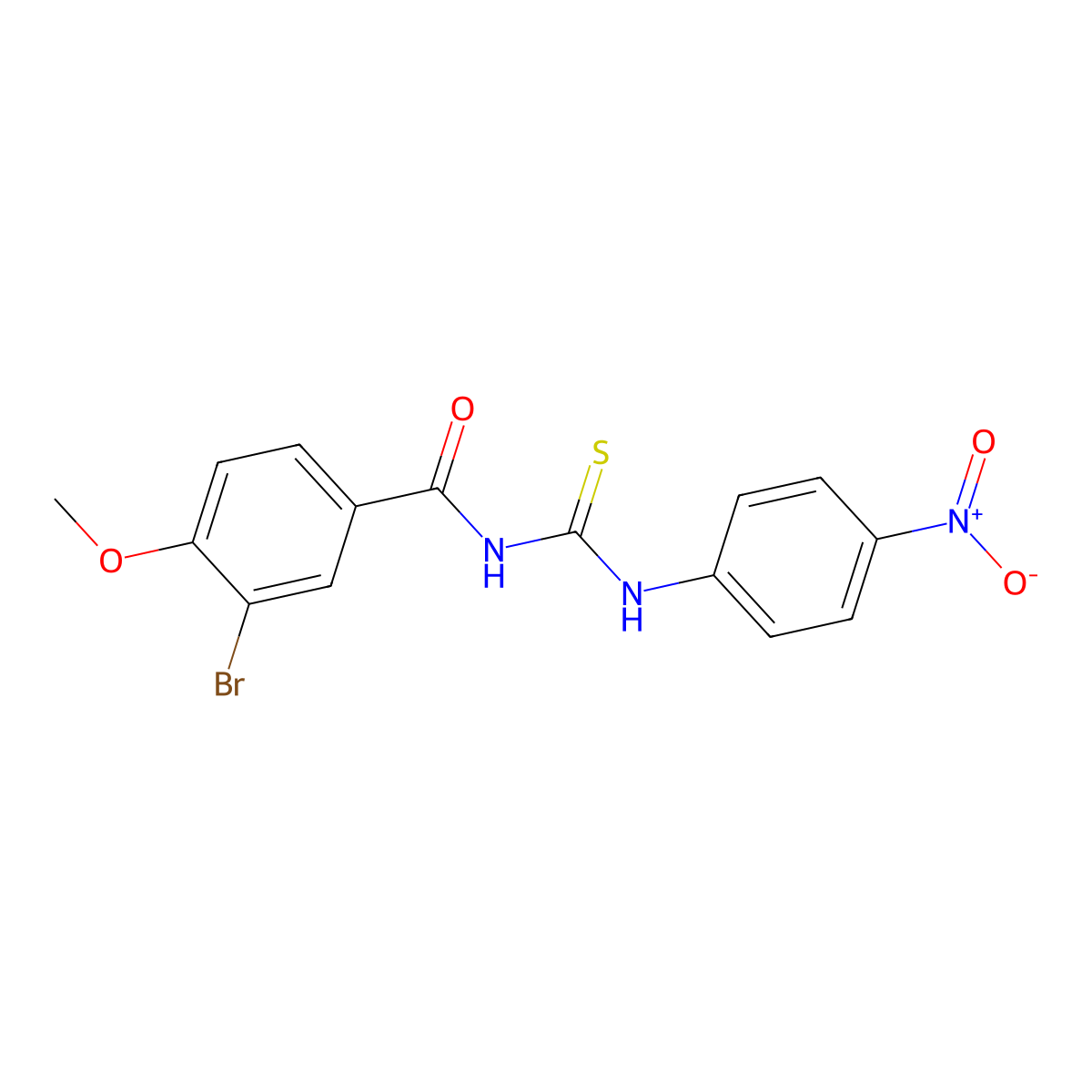 3-bromo-4-methoxy-N-[(4-nitrophenyl)carbamothioyl]benzamide molecular structure, CAS 333738-41-3