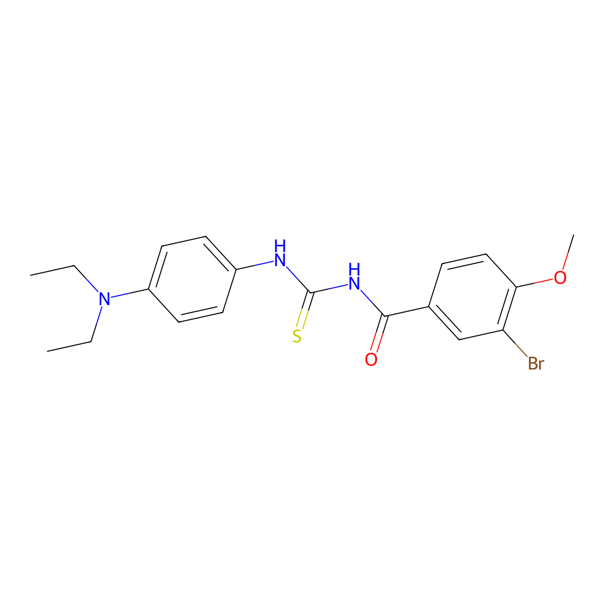 3-bromo-N-[[4-(diethylamino)phenyl]carbamothioyl]-4-methoxybenzamide molecular structure, CAS 333738-44-6