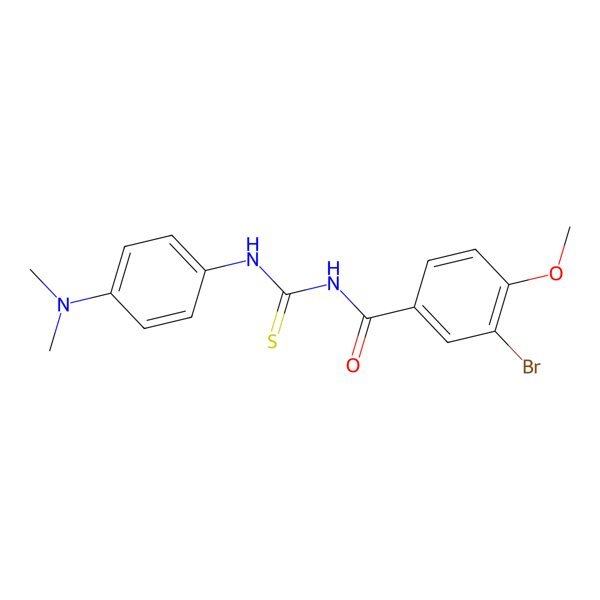 3-bromo-N-{[4-(dimethylamino)phenyl]carbamothioyl}-4-methoxybenzamide molecular structure, CAS 333738-45-7