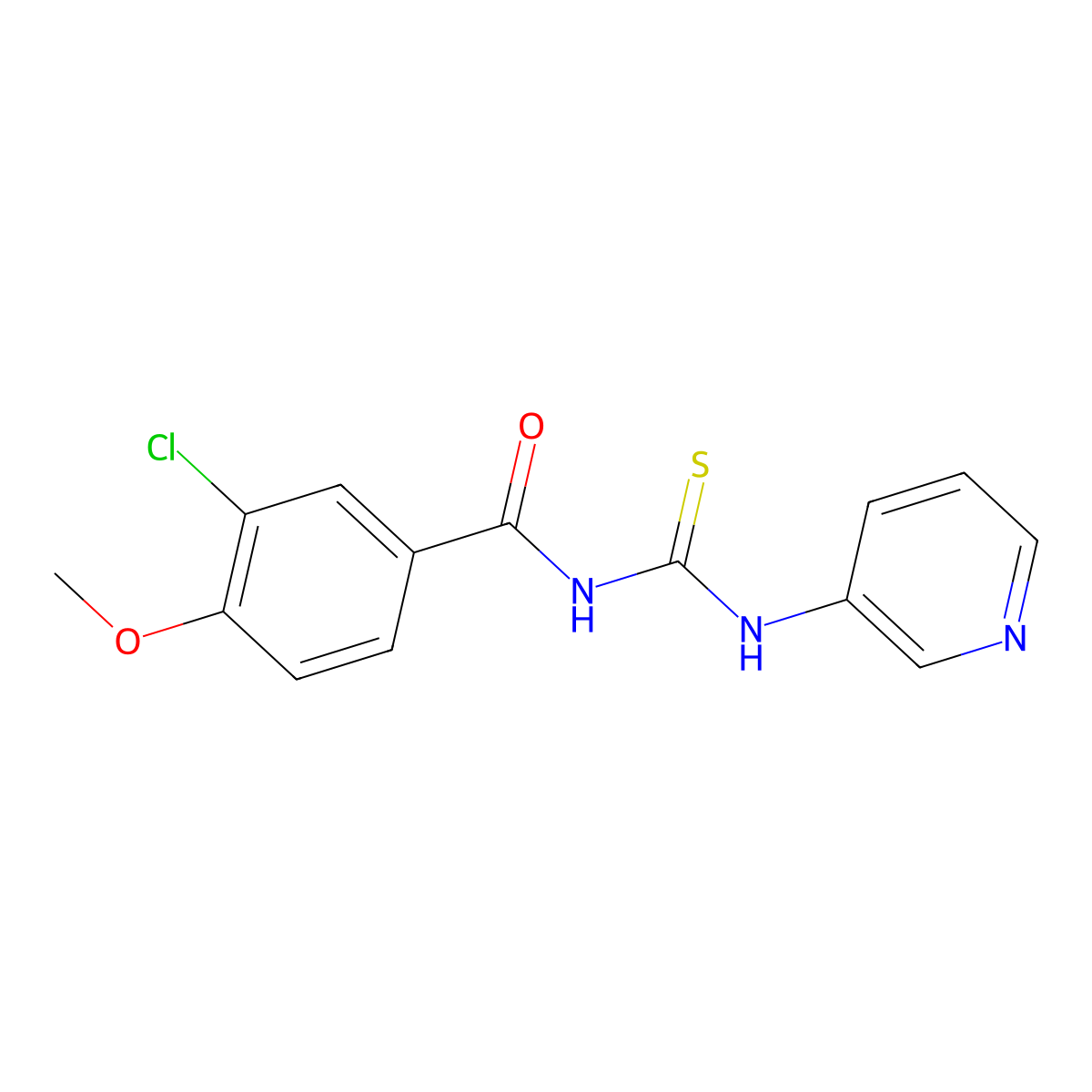 3-chloro-4-methoxy-N-(pyridin-3-ylcarbamothioyl)benzamide molecular structure, CAS 333738-56-0