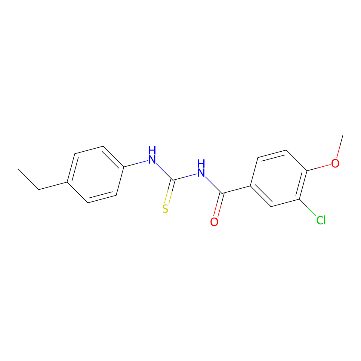 3-chloro-N-[(4-ethylphenyl)carbamothioyl]-4-methoxybenzamide molecular structure, CAS 333738-80-0