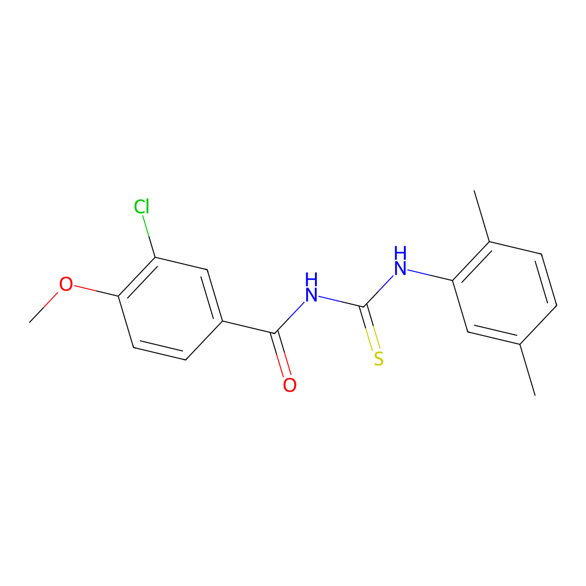3-chloro-N-[(2,5-dimethylphenyl)carbamothioyl]-4-methoxybenzamide molecular structure, CAS 333738-81-1