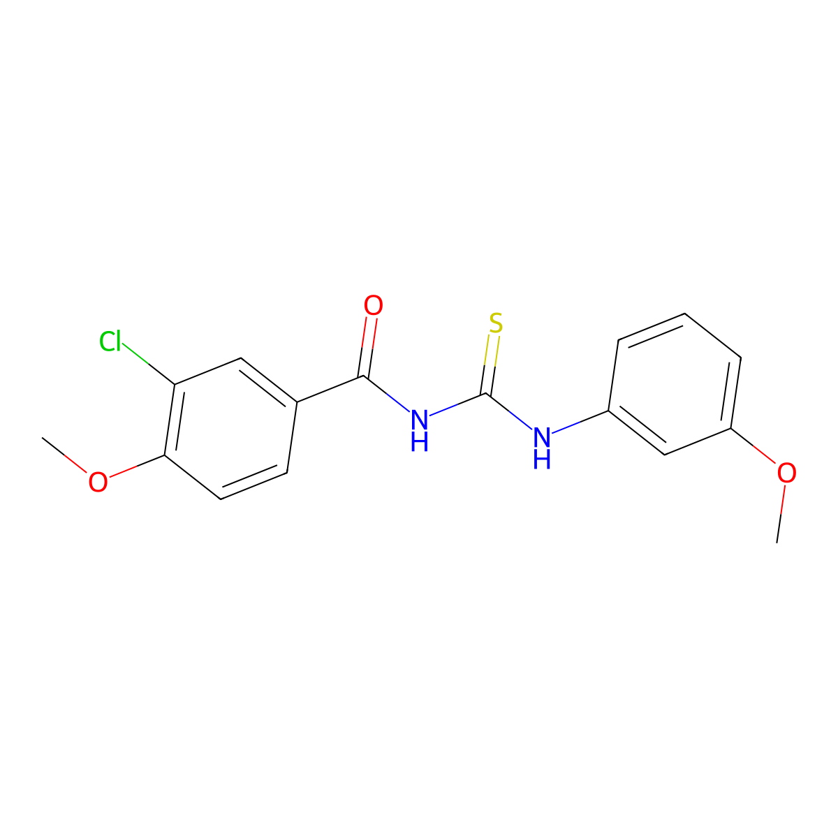 3-chloro-4-methoxy-N-[(3-methoxyphenyl)carbamothioyl]benzamide molecular structure, CAS 333738-86-6