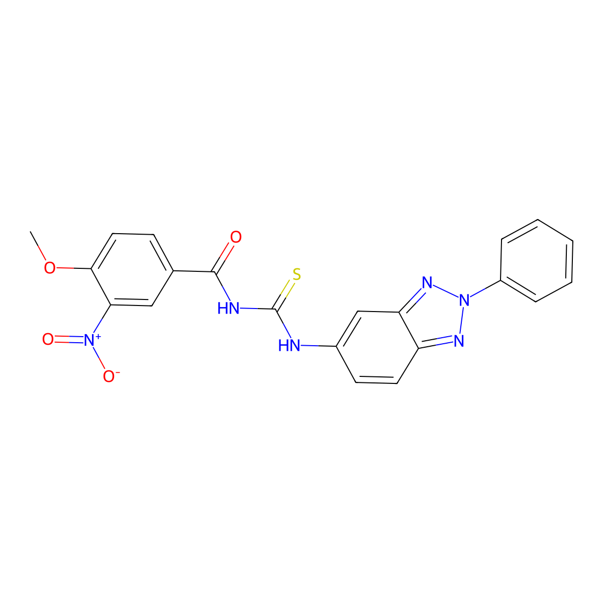 4-methoxy-3-nitro-N-[(2-phenylbenzotriazol-5-yl)carbamothioyl]benzamide molecular structure, CAS 333739-01-8