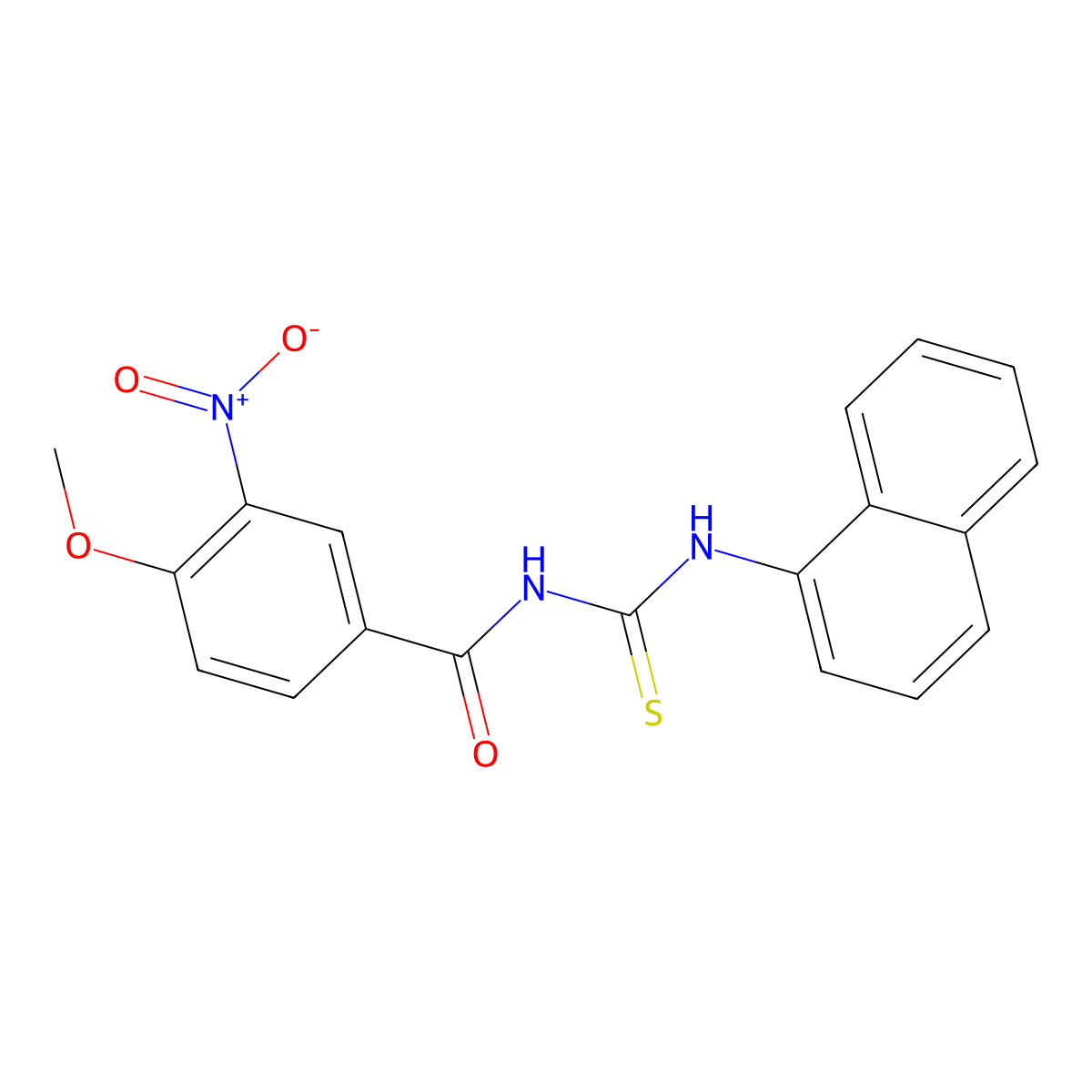 4-methoxy-N-(naphthalen-1-ylcarbamothioyl)-3-nitrobenzamide molecular structure, CAS 333739-51-8