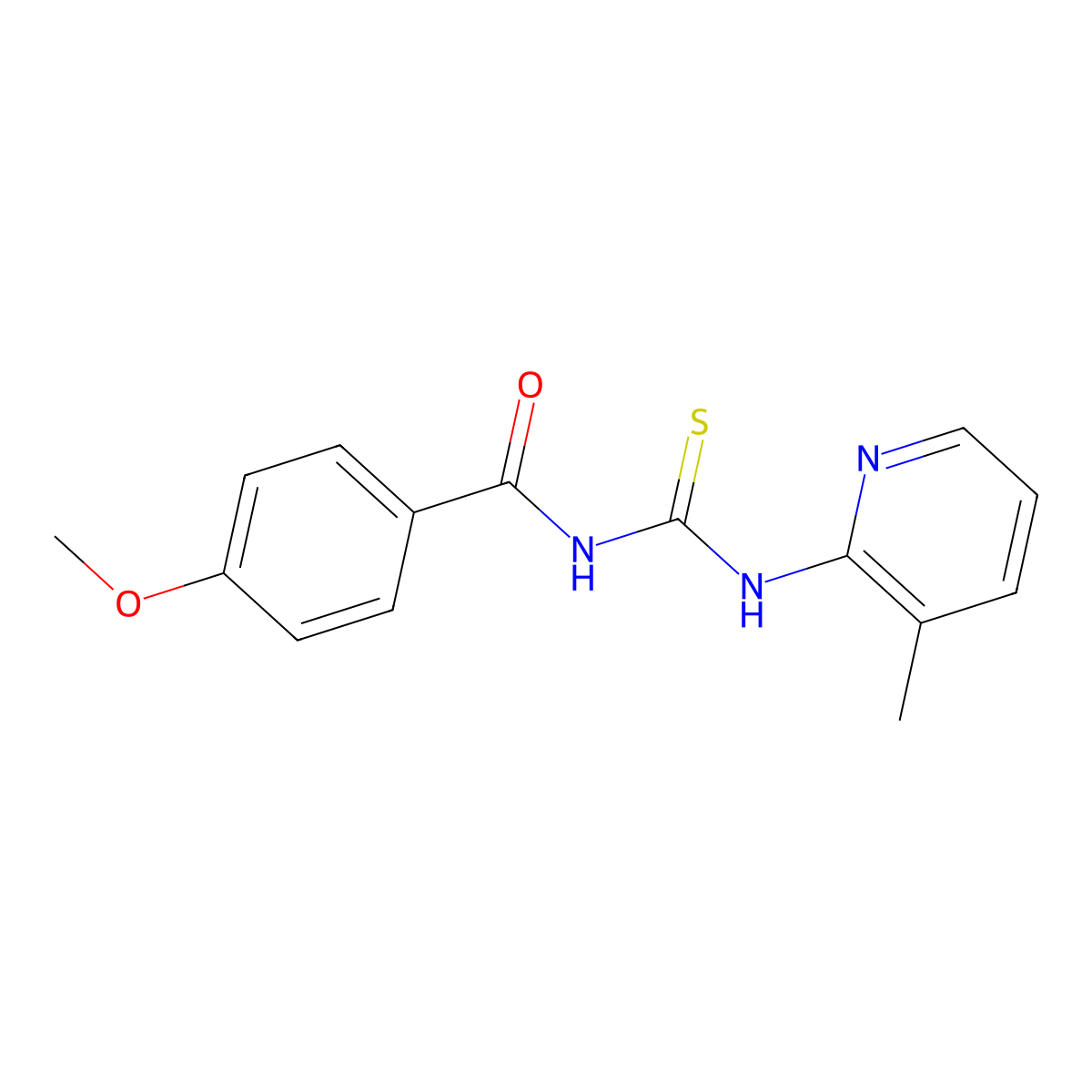 4-methoxy-N-[(3-methylpyridin-2-yl)carbamothioyl]benzamide molecular structure, CAS 333739-62-1