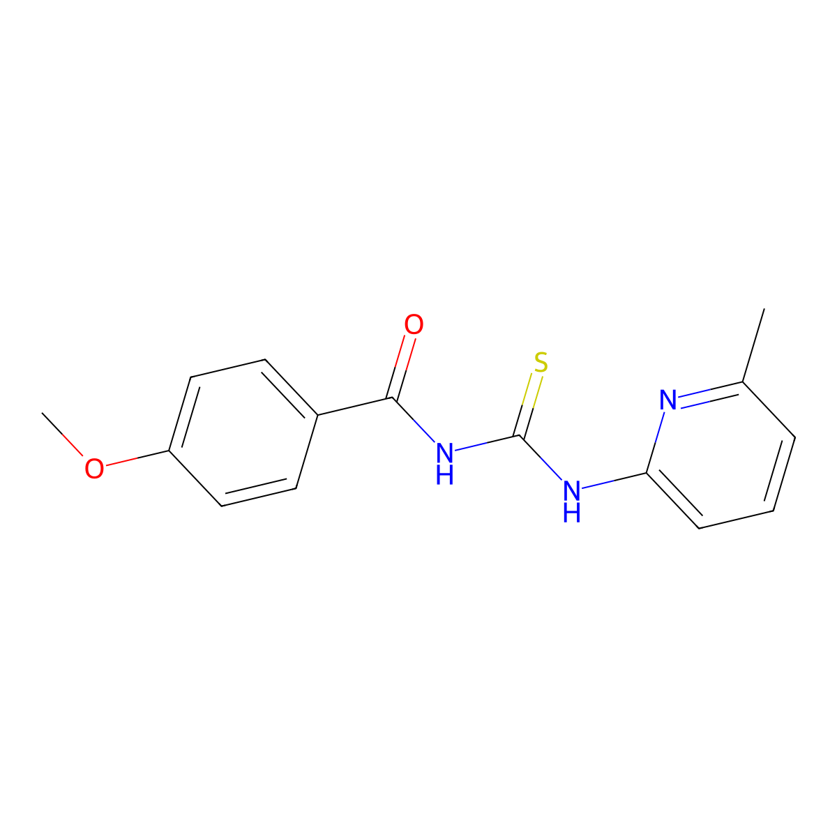 4-methoxy-N-[(6-methylpyridin-2-yl)carbamothioyl]benzamide molecular structure, CAS 333739-64-3
