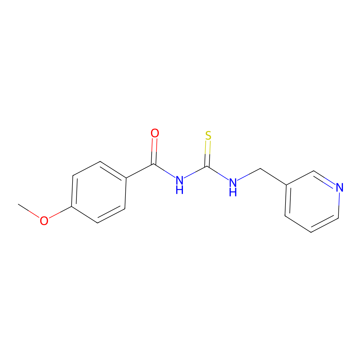 4-methoxy-N-(pyridin-3-ylmethylcarbamothioyl)benzamide molecular structure, CAS 333739-65-4