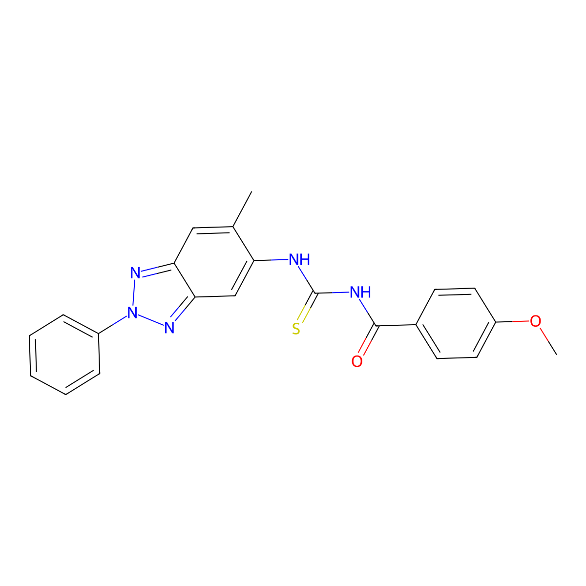 4-methoxy-N-[(6-methyl-2-phenyl-2H-benzotriazol-5-yl)carbamothioyl]benzamide molecular structure, CAS 333739-68-7