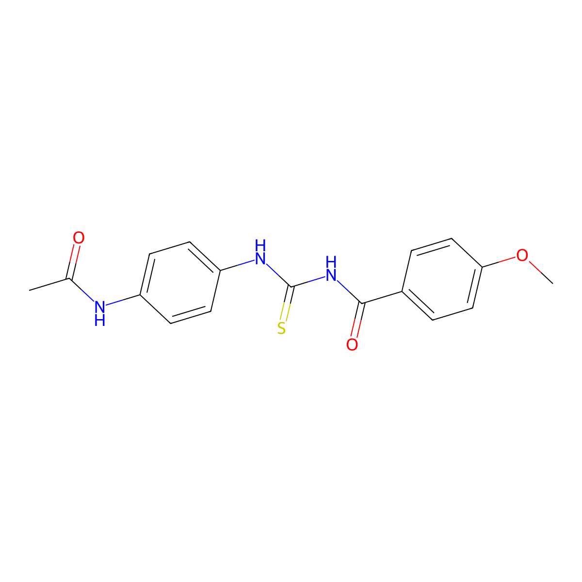 N-[(4-acetamidophenyl)carbamothioyl]-4-methoxybenzamide molecular structure, CAS 333739-92-7