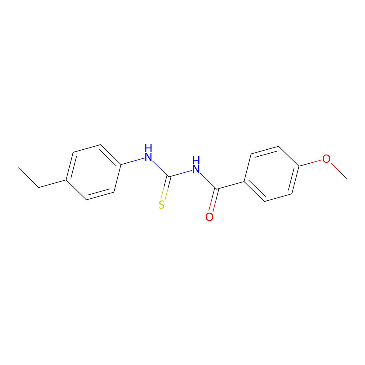 N-[(4-ethylphenyl)carbamothioyl]-4-methoxybenzamide molecular structure, CAS 333739-96-1