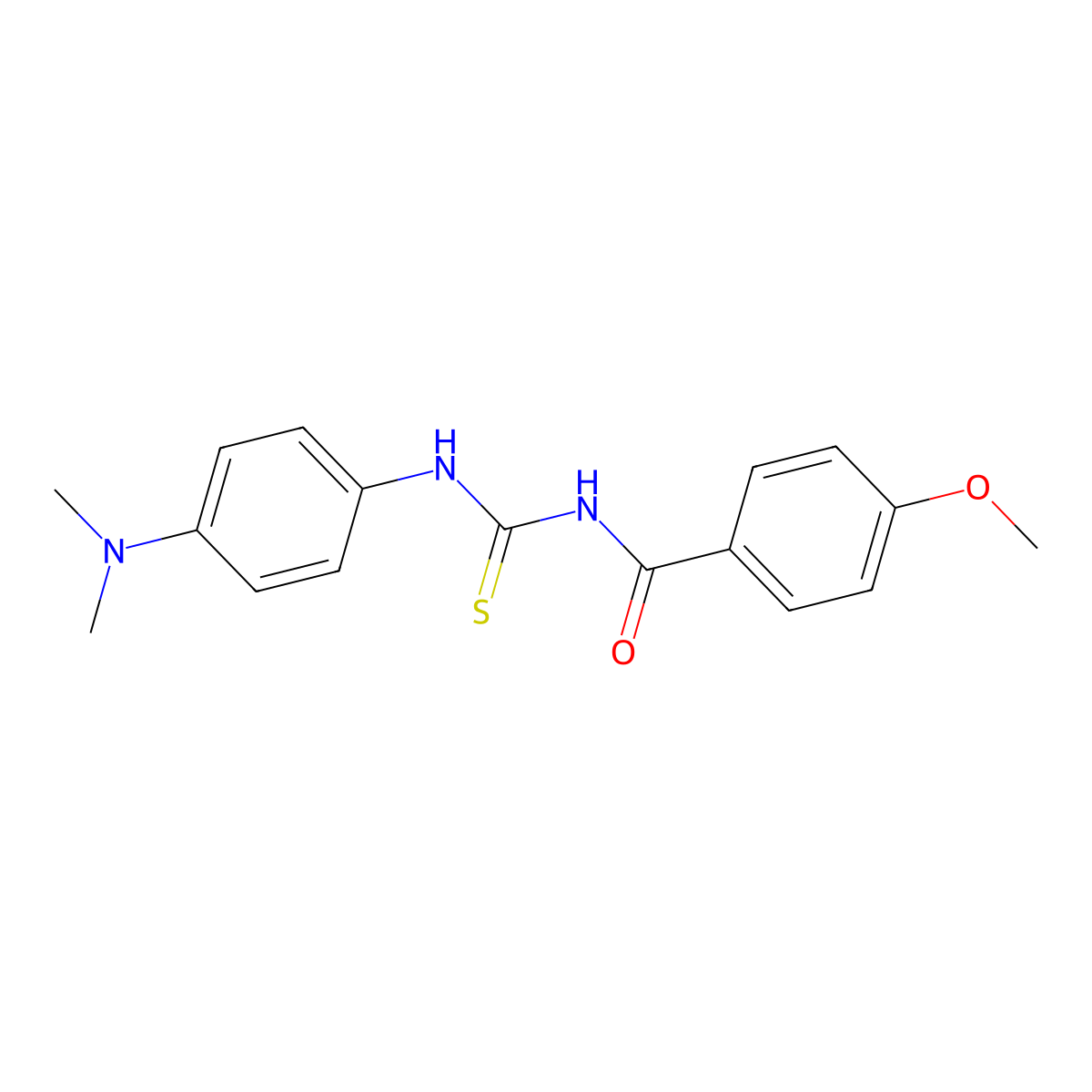 N-[[4-(dimethylamino)phenyl]carbamothioyl]-4-methoxybenzamide molecular structure, CAS 333740-00-4