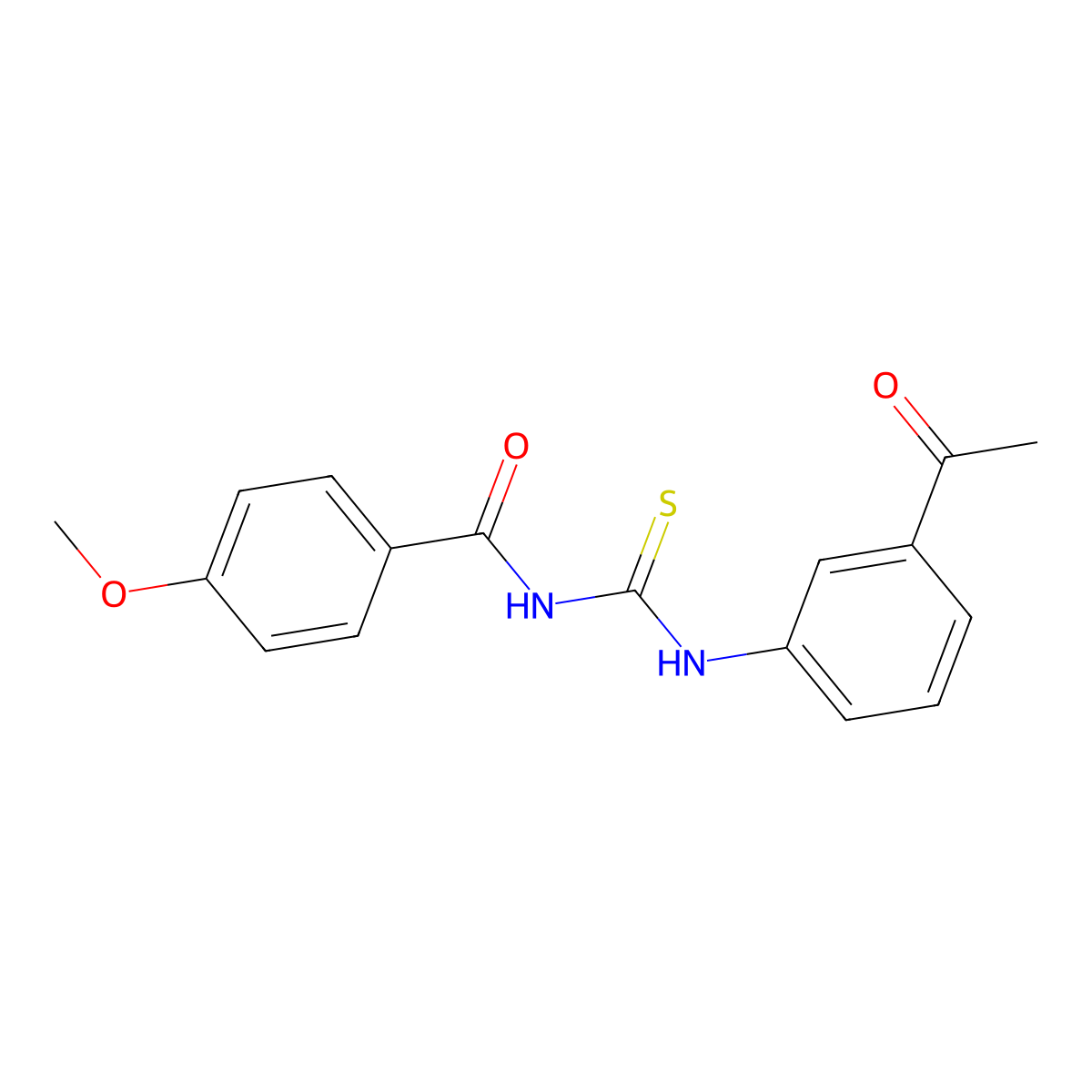N-[(3-acetylphenyl)carbamothioyl]-4-methoxybenzamide molecular structure, CAS 333740-01-5