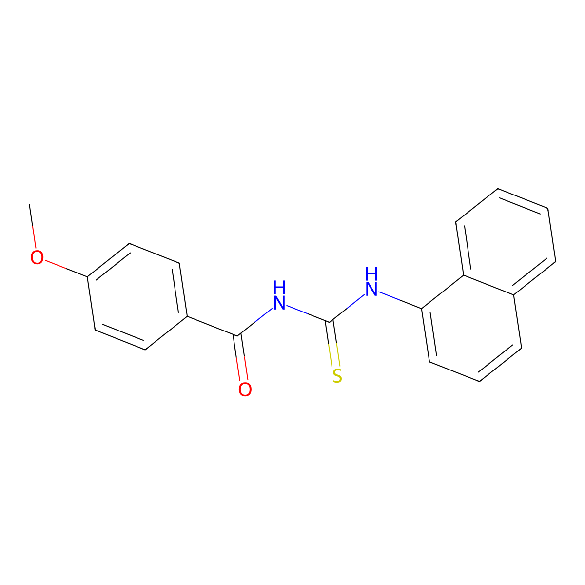 4-methoxy-N-(naphthalen-1-ylcarbamothioyl)benzamide molecular structure, CAS 333740-02-6