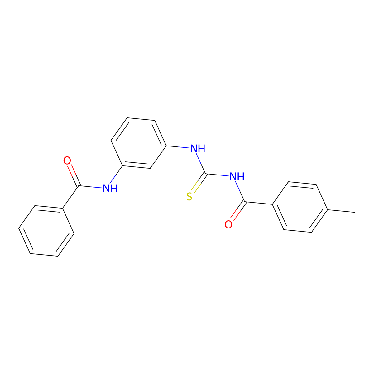 N-[3-({[(4-methylbenzoyl)amino]carbothioyl}amino)phenyl]benzamide molecular structure, CAS 333740-18-4
