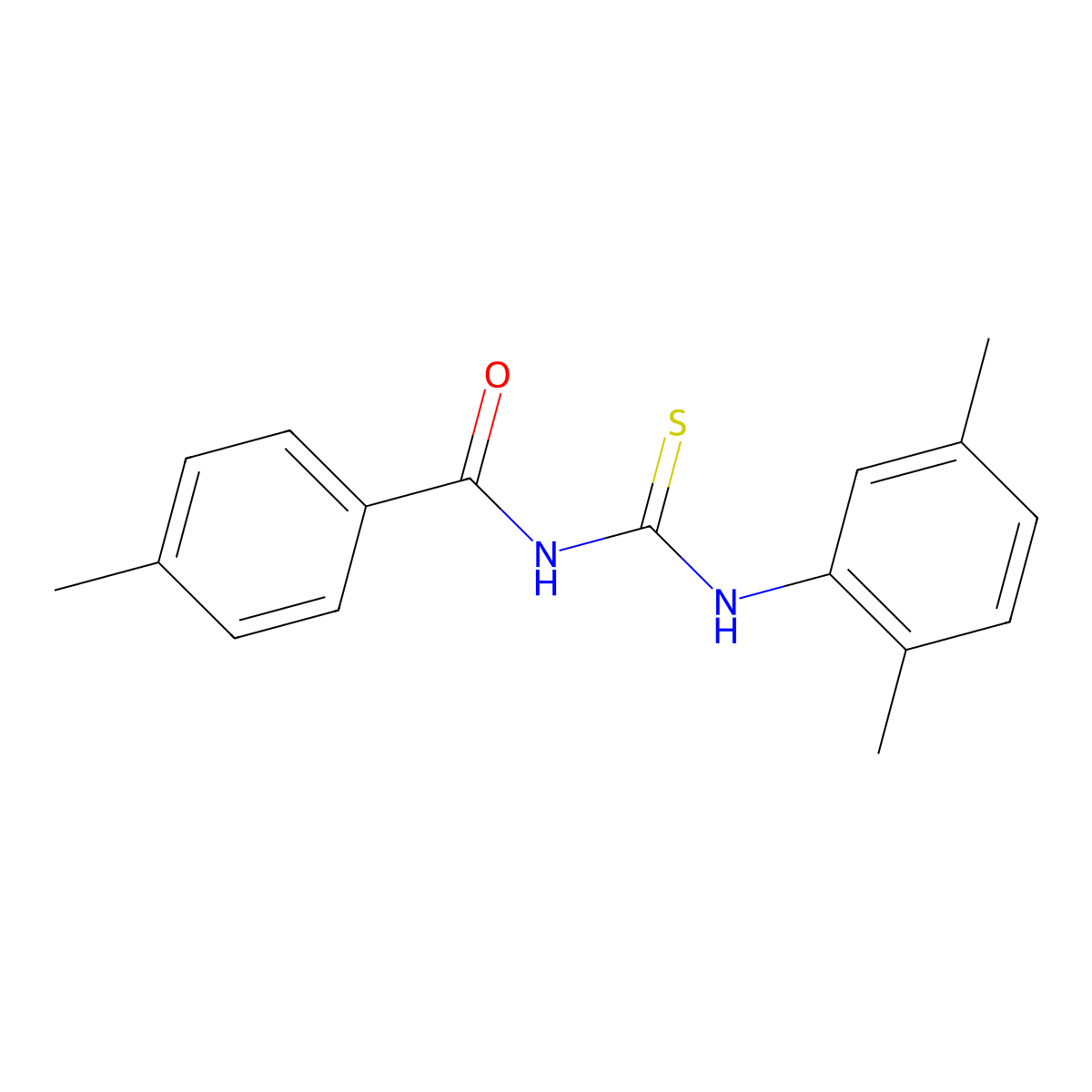 N-[(2,5-dimethylphenyl)carbamothioyl]-4-methylbenzamide molecular structure, CAS 333740-23-1