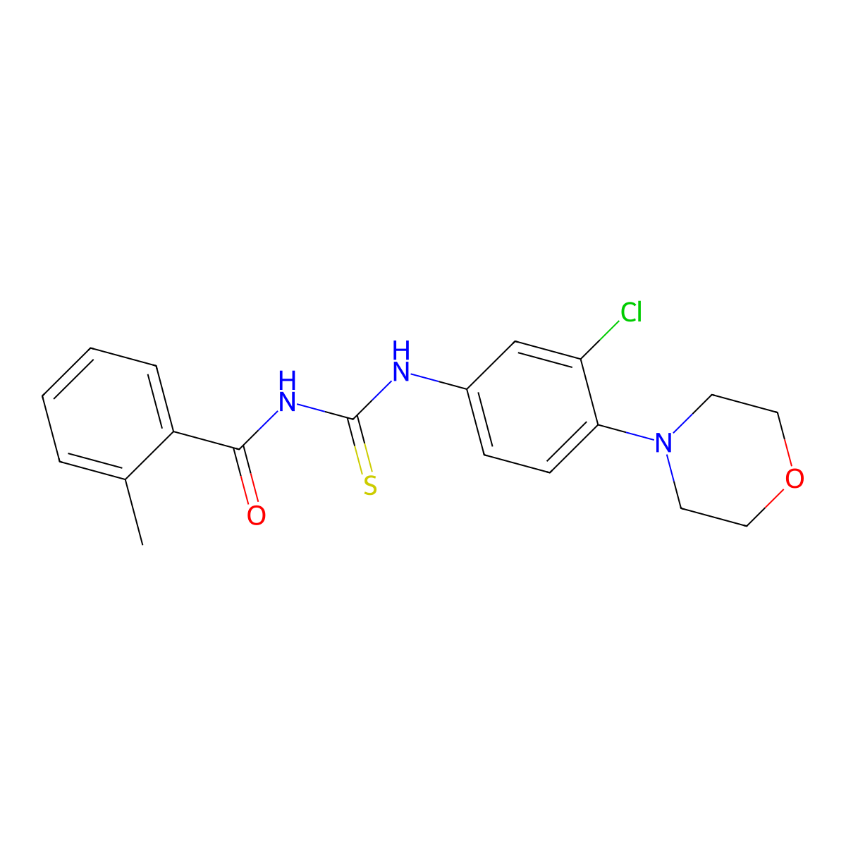 1-(3-Chloro-4-morpholin-4-yl-phenyl)-3-(2-methyl-benzoyl)-thiourea molecular structure, CAS 333740-55-9