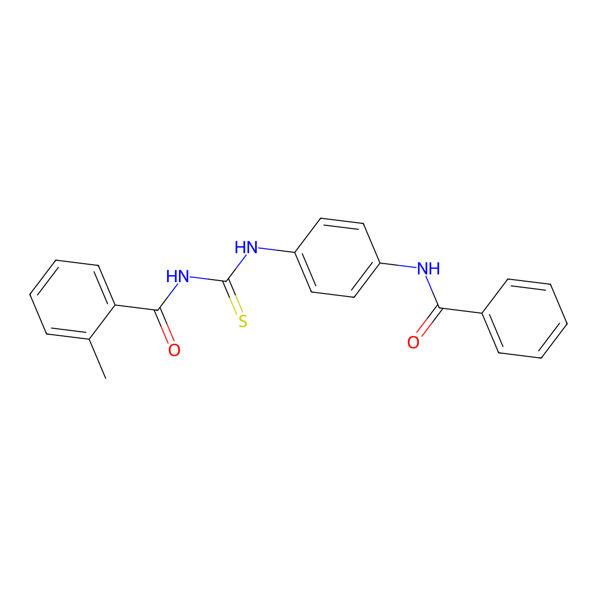 N-[(4-benzamidophenyl)carbamothioyl]-2-methylbenzamide molecular structure, CAS 333740-77-5