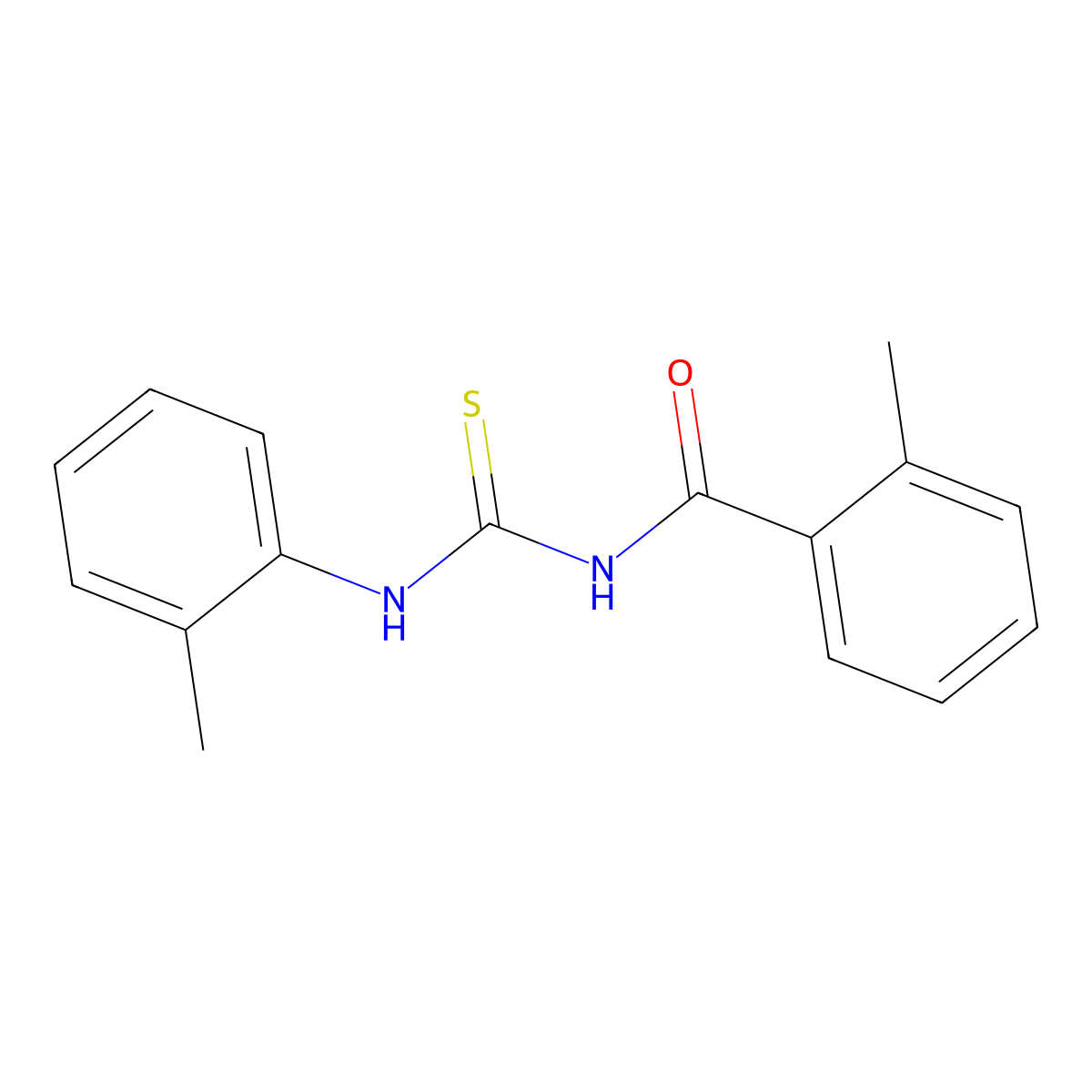 2-methyl-N-[(2-methylphenyl)carbamothioyl]benzamide molecular structure, CAS 333740-79-7