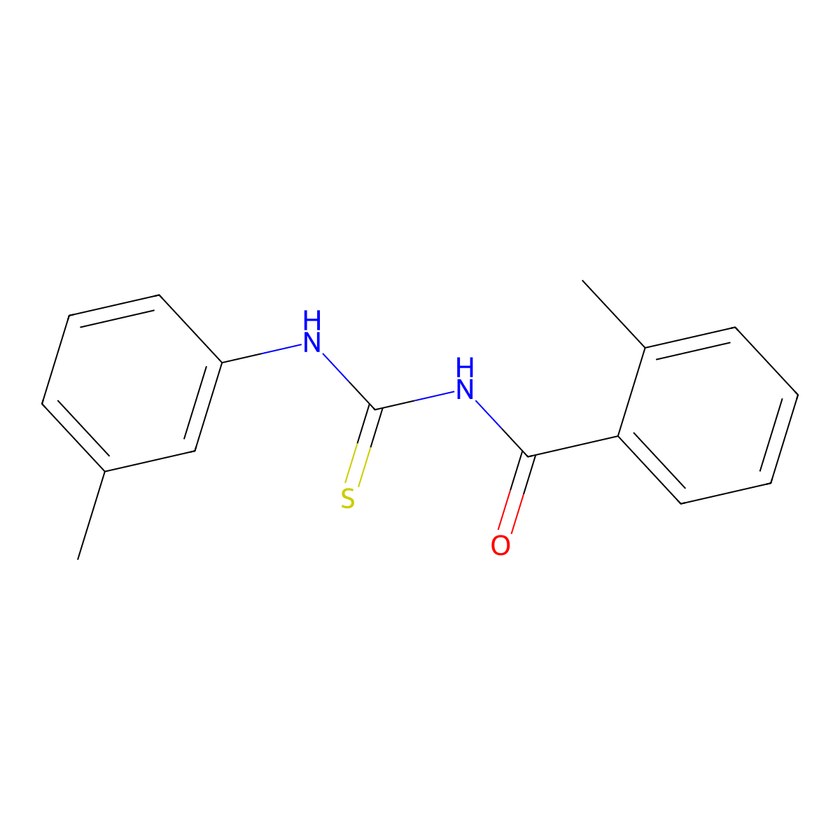 2-methyl-N-[(3-methylphenyl)carbamothioyl]benzamide molecular structure, CAS 333740-80-0