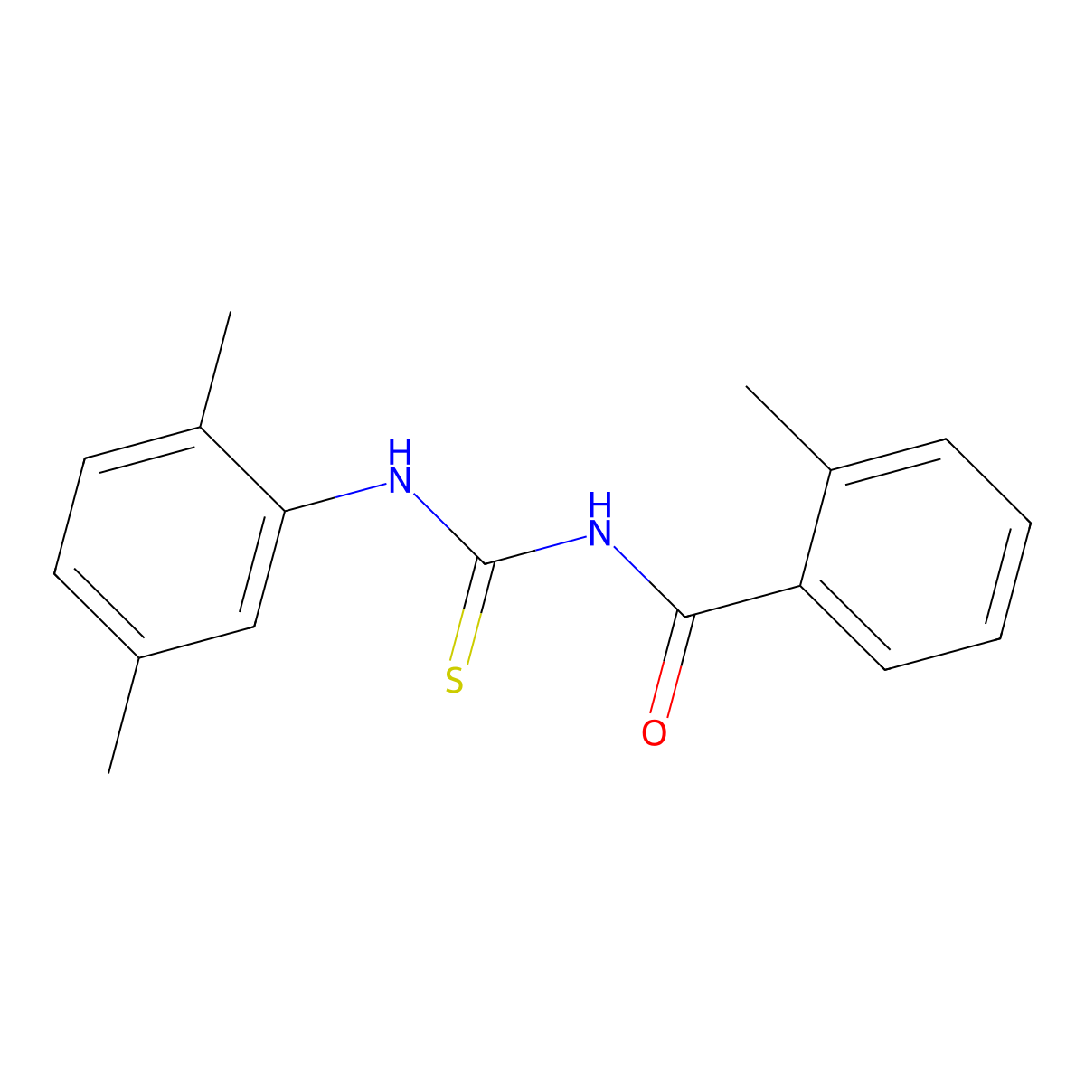 N-[(2,5-dimethylphenyl)carbamothioyl]-2-methylbenzamide molecular structure, CAS 333740-82-2